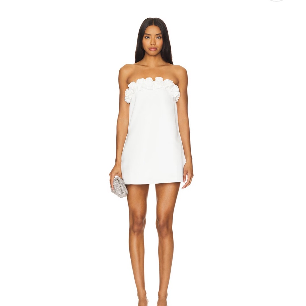 WeWoreWhat White Strapless Dress